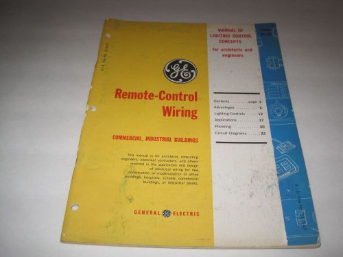 GENERAL ELECTRIC-REMOTE-CONTROL WIRING-MANUAL OF LIGHTING CONCEPTS-1963 BOOKLET