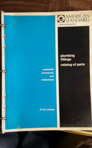 AMERICAN - STANDARD PLUMBING FITTINGS PARTS &amp; PF-76 PART NUMBER INDEX MANUAL