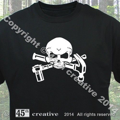Handyman Crossbones T-shirt - handy man maintenance contractor skull tee t shirt
