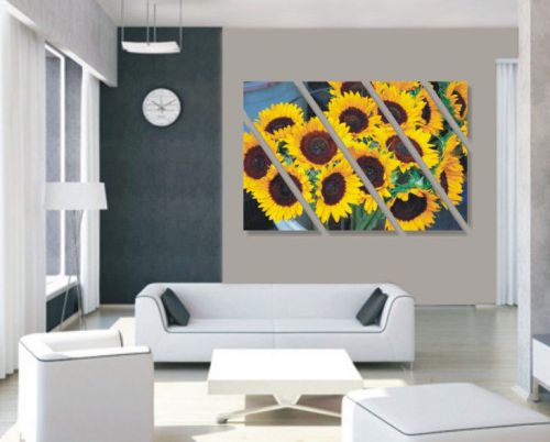 2X PHOTO PAPER ART PRINT POSTER in 5pcs Sunflowers (Not Frame)-0209