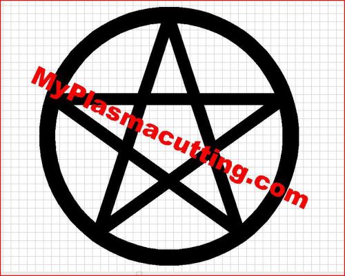 Star or Pentagram Plasma or Laser .dxf clip art