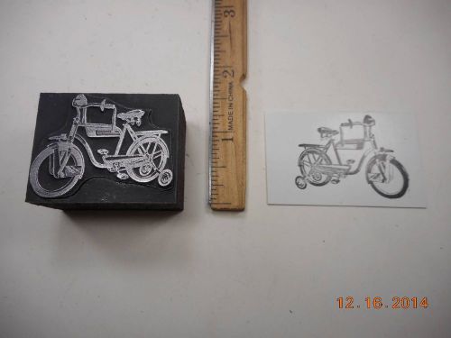 Letterpress Printing Printers Block, Boys Bicycle with Training Wheels