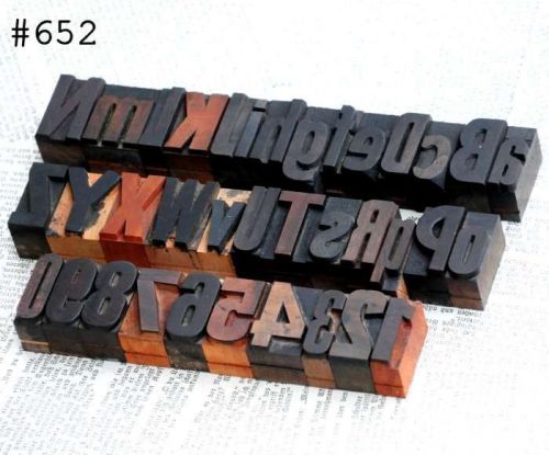 A-Z + 0-9 alphabet number letterpress wood printing blocks wooden type printer