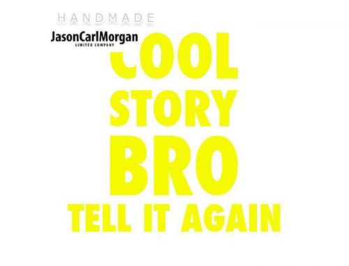 JCM® Iron On Applique Decal, Cool Story Bro Neon Yellow
