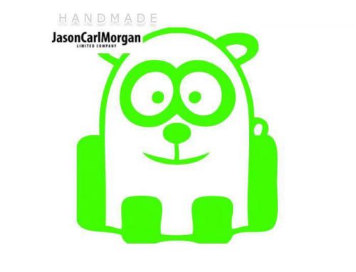 JCM® Iron On Applique Decal, Panda Neon Green