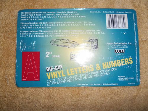 RED Die-Cut  Vinyl Letters &amp; Numbers  2&#034;  SELF ADHESIVE STICK ON WATERPROOF