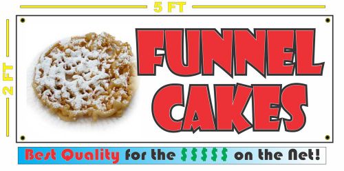 Full Color FUNNEL CAKE BANNER Sign NEW XXL Size for Fried Fair Pop Corn Carmel