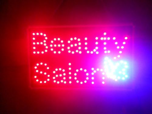 LIGHTED LED &#034;BEAUTY SALON&#034; SIGN 13&#034; X 8&#034;  W/ DRY ERASE BOARD ON BACK  NEW