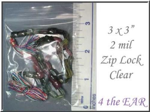 Zip Lock Bags 3&#034; x 3&#034; Clear Recloseable - 100