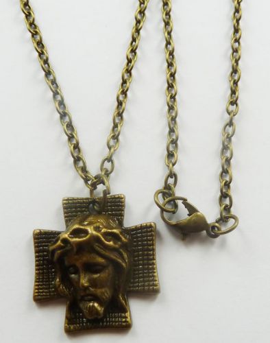 Lots of 10pcs bronze plated Jesus Costume Necklaces pendant 624mm