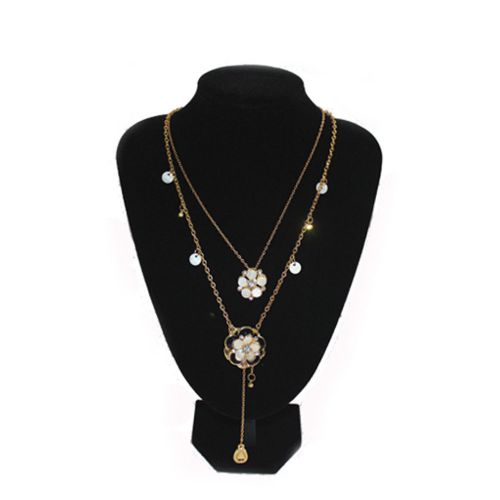 High Quality Elegant Black velvet Necklace Jewelry Display Form 21X16cm
