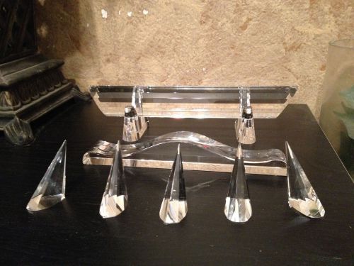 Faceted Prism Glass/crystal Jewelry Display stand Set, Ring Cones, bracelet bar