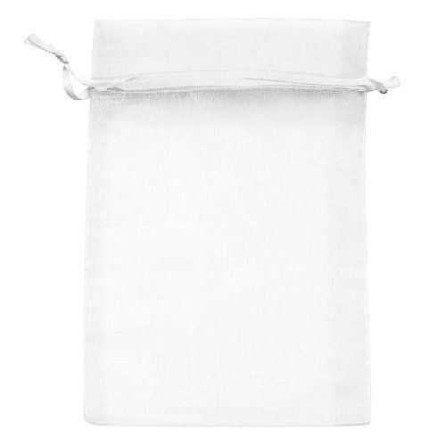 New beadaholique drawstring gift bags  4 by 6-inch  white organza for sale
