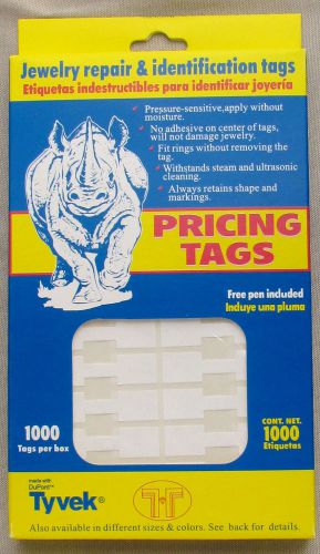 1000 Jewelry Repair &amp; Identification Pricing White Square Tags TA 720+Pen in Box