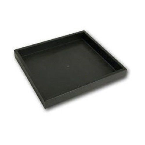 New 3 Black Plastic Stackable Jewelry Display Tray case