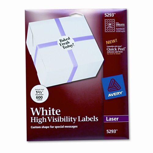 Avery Consumer Products High-Visibility Round Laser Labels, 600/Pack