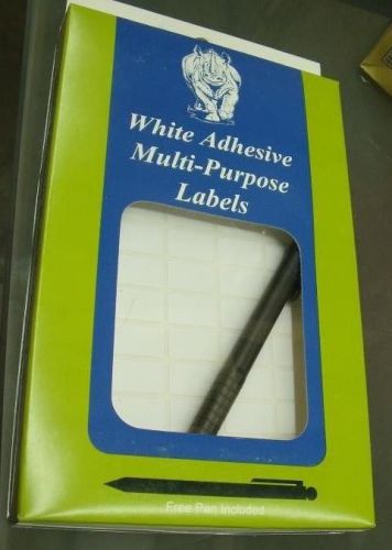 White Adhesive Multi Purpose Labels w/Pen for Jewelry Merchandise Crafts 1040pcs
