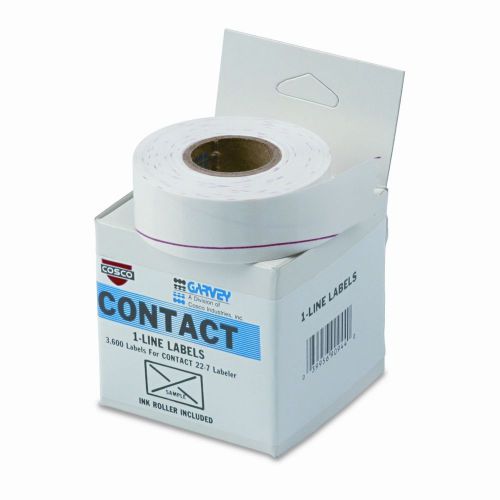 Garvey one-line pricemarker labels, 7/16 x 13/16, white, 1200/roll, 3 rolls/box for sale
