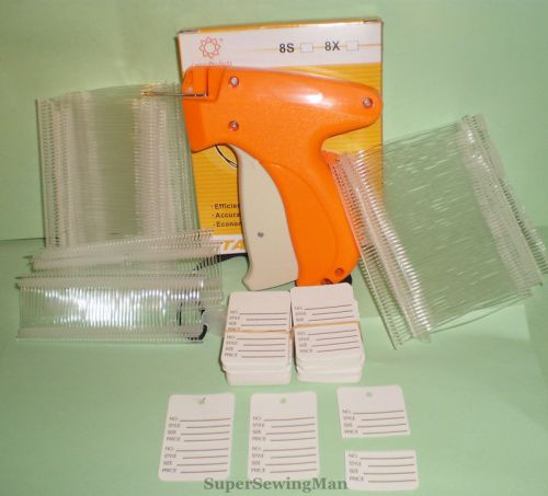 CLOTHING PRICE LABEL TAGGING TAG GUN WITH 2000 pins100 PRICE LABELS + 2 NEEDLES
