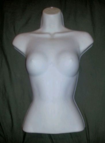 Female Upper Torso Hanging Dress form hard shell hollow back white