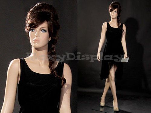 Female fiberglass mannequin with pretty face elegant pose #mz-zara6 for sale