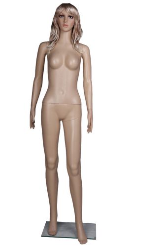 Female Mannequin + FREE WIG Life Size Skin Colour Clothes Dummy Shop Display F2
