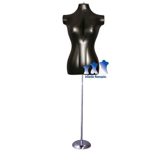 Inflatable Female Torso, Mid-Size, with MS1 Stand, Black