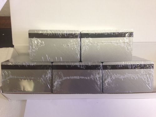 1000 silver pvc cards - hico mag stripe 2 track - cr80 .30 mil for id printers for sale