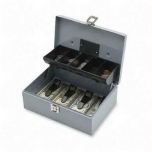 New pm steel locking cash box w/tray insert w/warranty for sale
