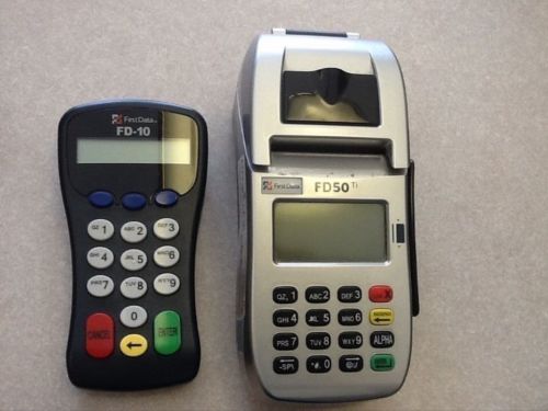 First Data FD50 credit card machine and FD-10 pinpad