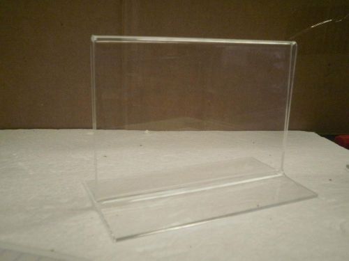 ACRYLIC BOTTOM LOAD COUNTERTOP SIGN HOLDER- 5.5 X 3.5&#034; USED- L129