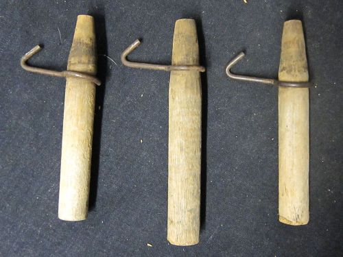 Set of 3 (Wood, Rustic) Antique MAPLE SYRUP Harvesting TAPS (Tree Spouts)