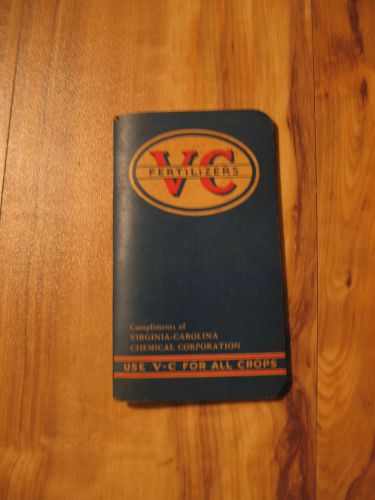 1937 V C Virginia N. Carolina Chem. Corp. Fertilizer Brochure Calendar Unused-VG