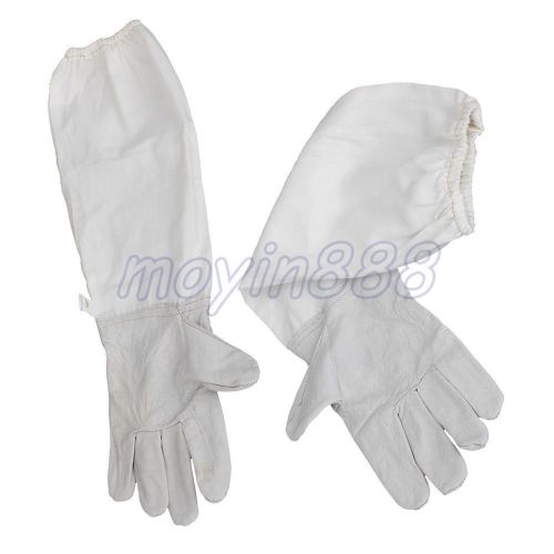 Bee proof protective beekeeping gloves long sleeves cotton cloth sheepskin for sale