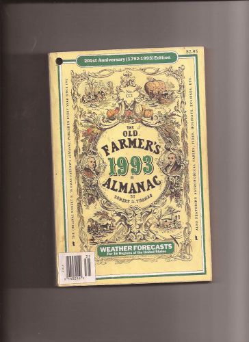 1993 THE OLD FARMERS ALMANAC BY ROBERT THOMAS 201ST. ANN. ISSUE