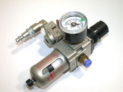 Up to 2 smc air regulator filter shut-off aw20-02-c w/ disconnect coupling for sale