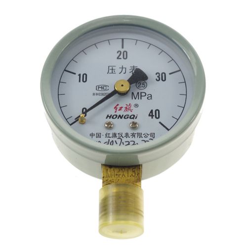 1 x Water Oil Hydraulic Air Pressure Gauge Universal M14*1.5 60mm Dia 0-40Mpa