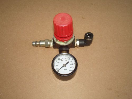 AIR REGULATOR 1/4&#034; NPT W/ GAGE AND FITTINGS
