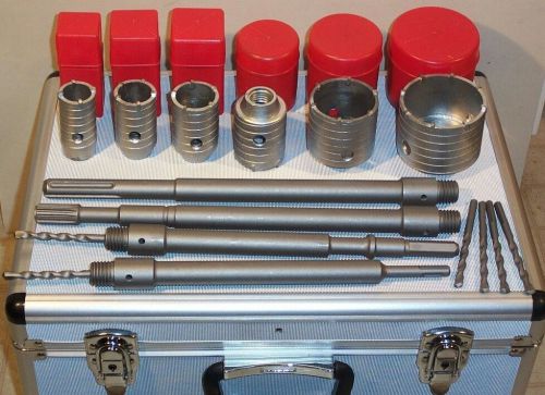 6 concrete core drill bits spline sds max sds plus 2&#034;, 2 1/2&#034;, 1 1/2&#034;,1 3/4&#034; etc for sale