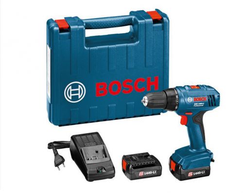 New bosch gsr 1440-li gsr1440li 1.5ah x2 cordless drill driver + case for sale