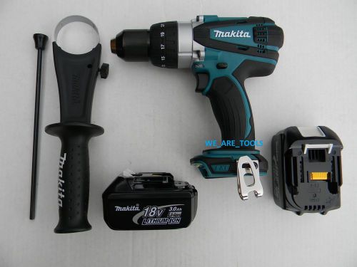 Makita 18 volt lxph03 cordless hammer drill,2 bl1830 3.0 battery 18v hammerdrill for sale