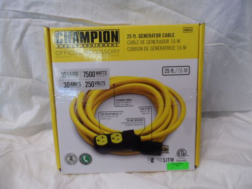 Champion 25 ft generator power cord - 30 amp 10 gauge for sale