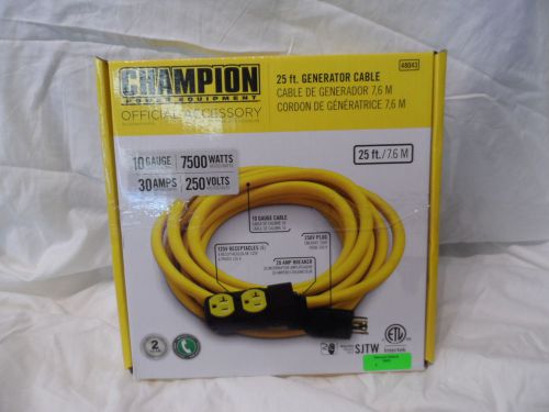 Champion 25 Ft Generator Power Cord - 30 AMP 10 Gauge