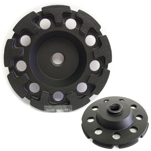4.5” PREMIUM T-Segment Diamond Grinding Cup Wheel for Concrete 5/8-11 Arbor