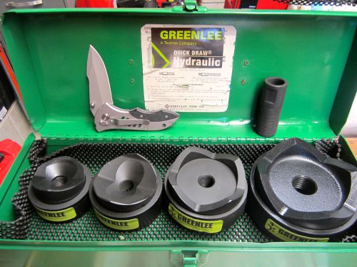 GREENLEE 2--2-1/2&#034;--3&#034;-- 4&#034; ROUND KNOCKOUT SET, PREOWNED, FAST SHIP!