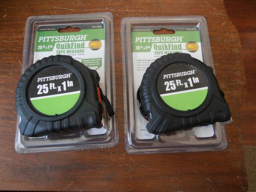 2 - Pittsburgh Tape Measure 25 ft. x 1 in. New Measuring Tapes still in packages