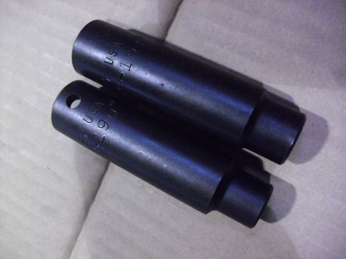 TWO !! Stanley 1/2&#034; Drive Deep  Impact Sockets  MADE IN USA