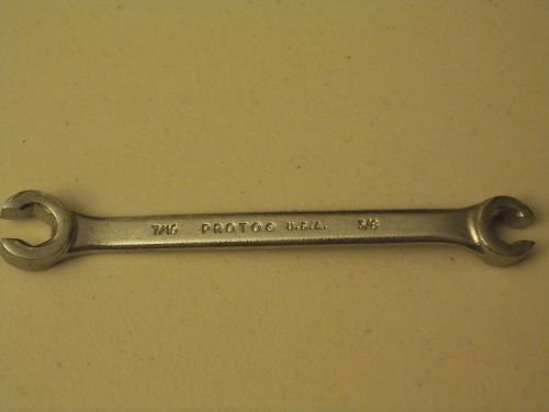 *NEW* PROTO 3764 PROFESSIONAL FLARE NUT WRENCH 7/16&#034; 3/8&#034;Satin *6-PT*FREE SHIP*