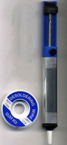 Desoldering pump sucker vacuum tool braid wick solder wire remover iron gun kit for sale