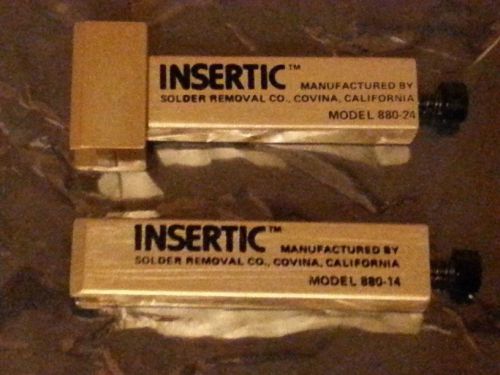 (2) insertic solder removal tool  model 880-14 &amp; 880-24 component insertion tool for sale